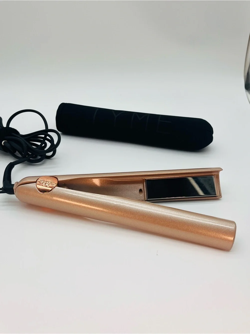TYME Hair Styling Iron Straightener Curler Travel Case Titanium Plate Flatiron
